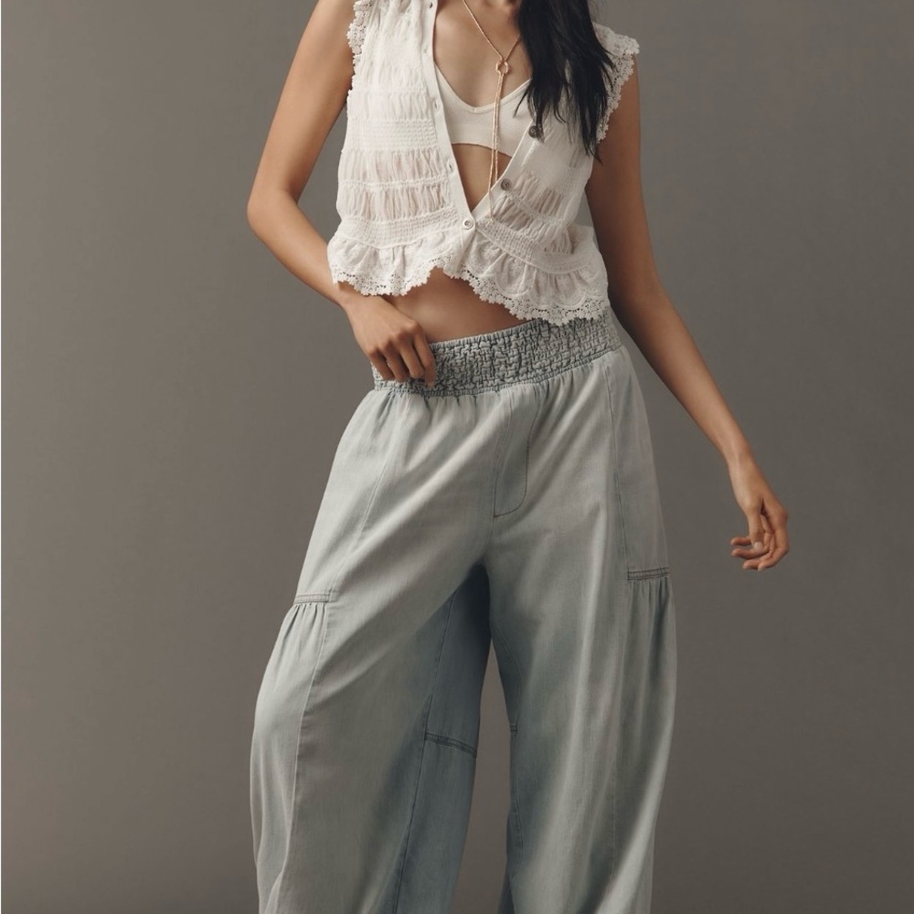 Pilcro Light Blue Wide Leg Pants